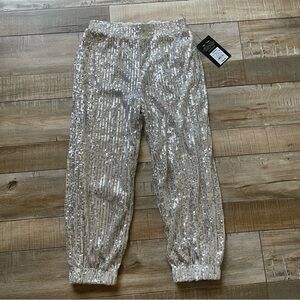 NWT Art Class sparkly sequins jogger pants, size small 6/6x